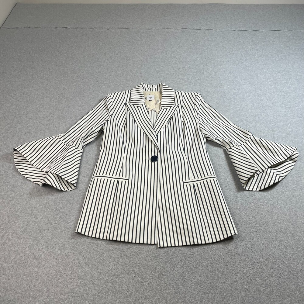 Cabi Jacket Women 4 Blue Stripe Blazer Academia Nautical Heritage Academia Boho